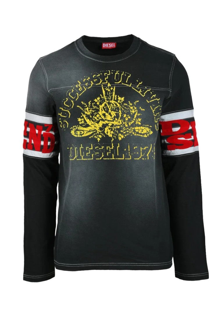 Diesel Long-Sleeve T-Shirt With Bold Graphic Print