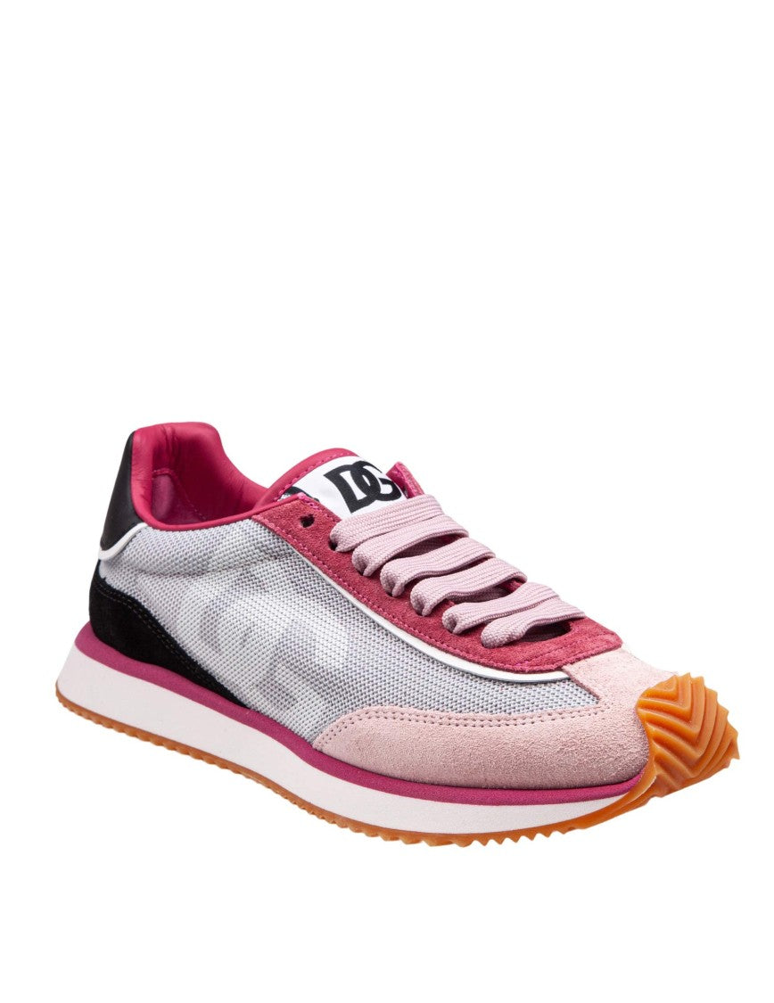 Dolce & Gabbana White/Fuchsia Dragon Sneakers