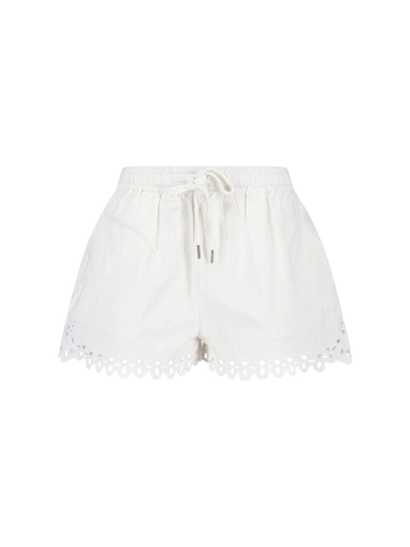 Isabel Marant Étoile Straight-Leg White Trousers With Tailored Fit