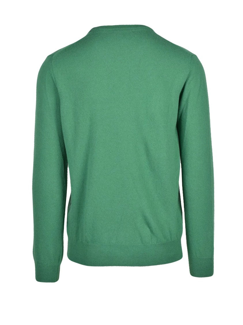 Dressism. Merino Wool Crew Neck Pullover With Ribbed Details