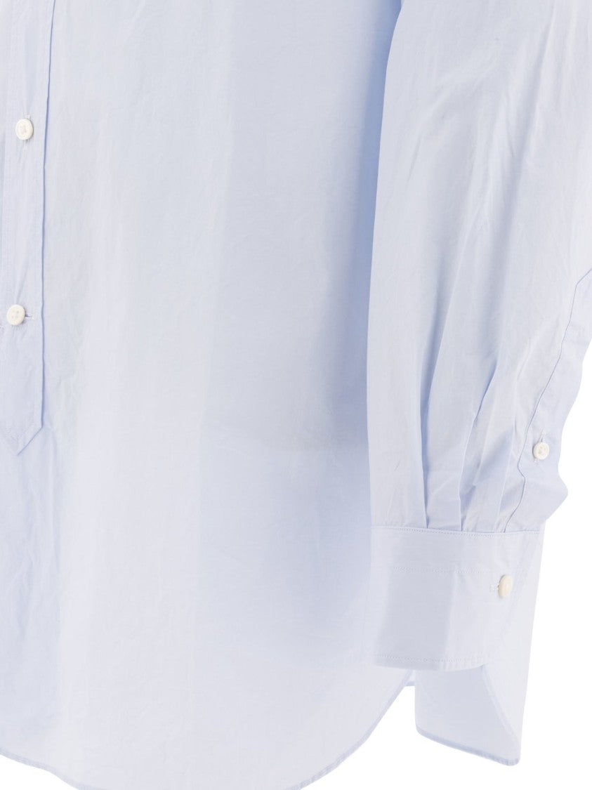 Kaptain Sunshine Long-Sleeve Button-Down Shirt With Relaxed Fit And Subtle Sheen