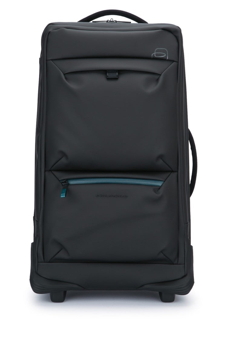 Piquadro Recycled Fabric 2-Wheel Trolley With Spacious Design