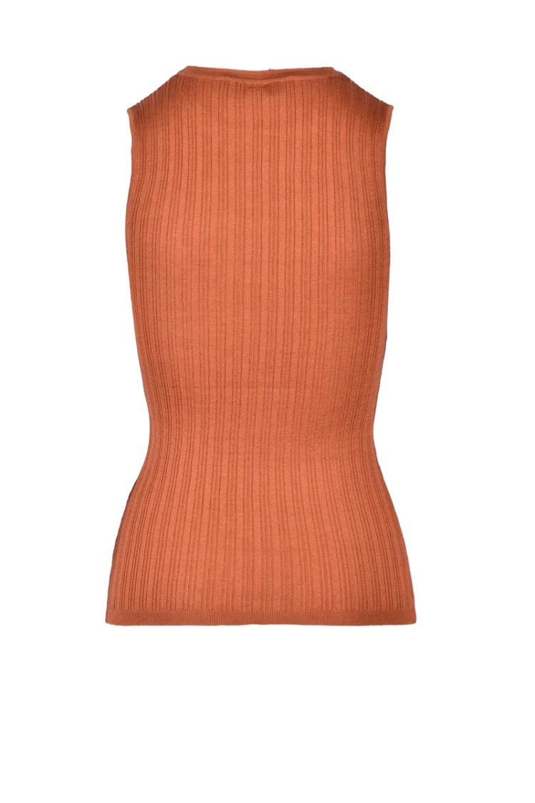 Wild Cashmere Silk/Cashmere Top - Cognac