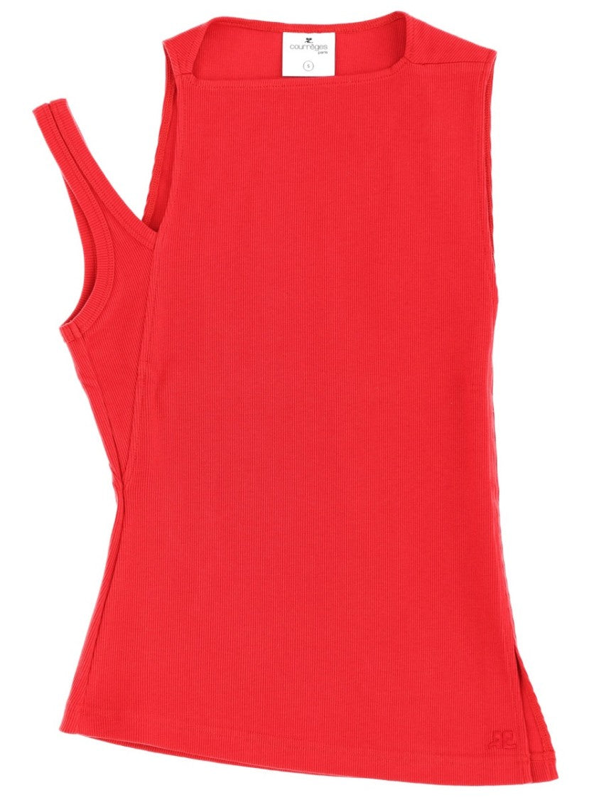 Courrèges Oblique 90'S Asymmetrical Tank Top