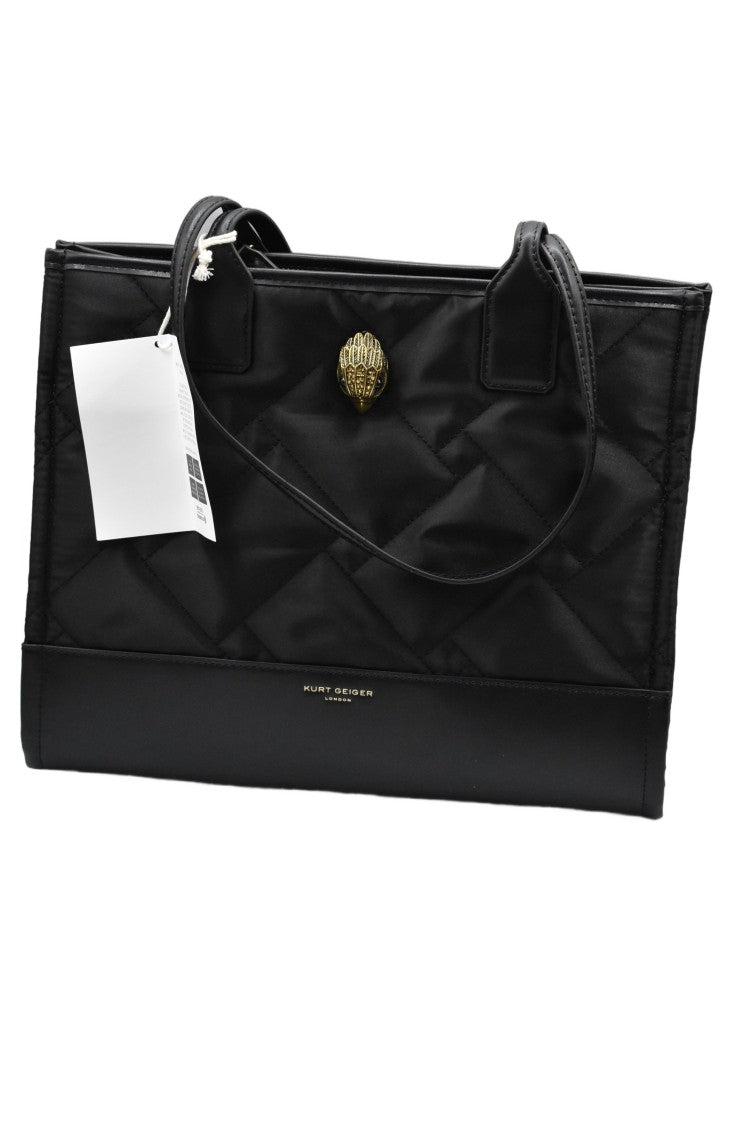 Kurt Geiger Quilted Rectangular Handbag With Gold Emblem