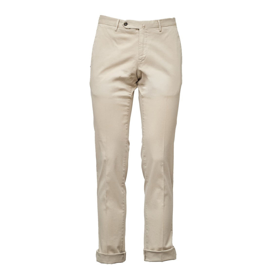 Pt Slim-Fit Stretch Gabardine Trousers With Cuffed Hem