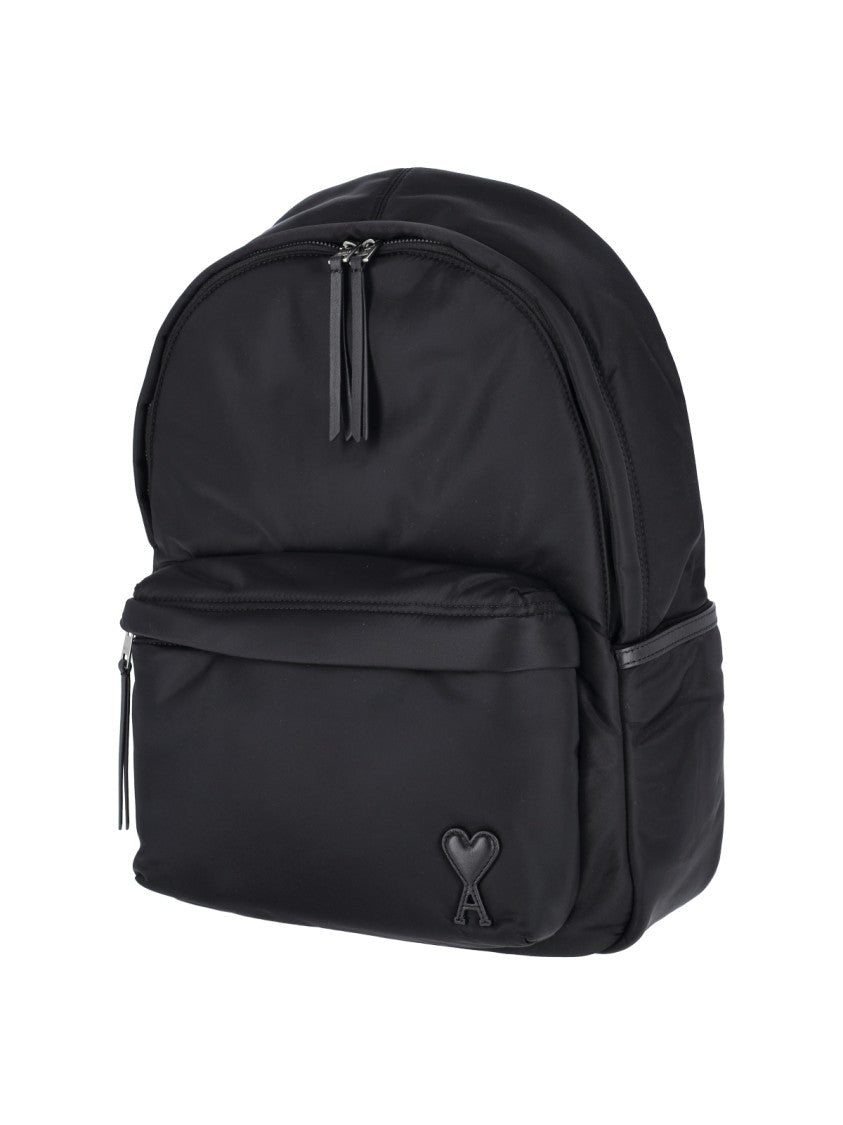 Ami Paris Minimalist Black Bag With Versatile Carrying Options