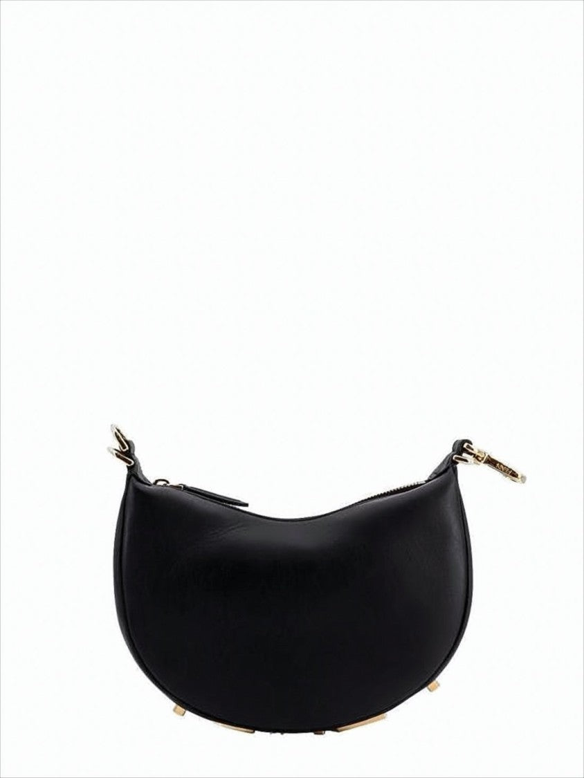Fendi Crescent-Shaped Black Calf Leather Tote
