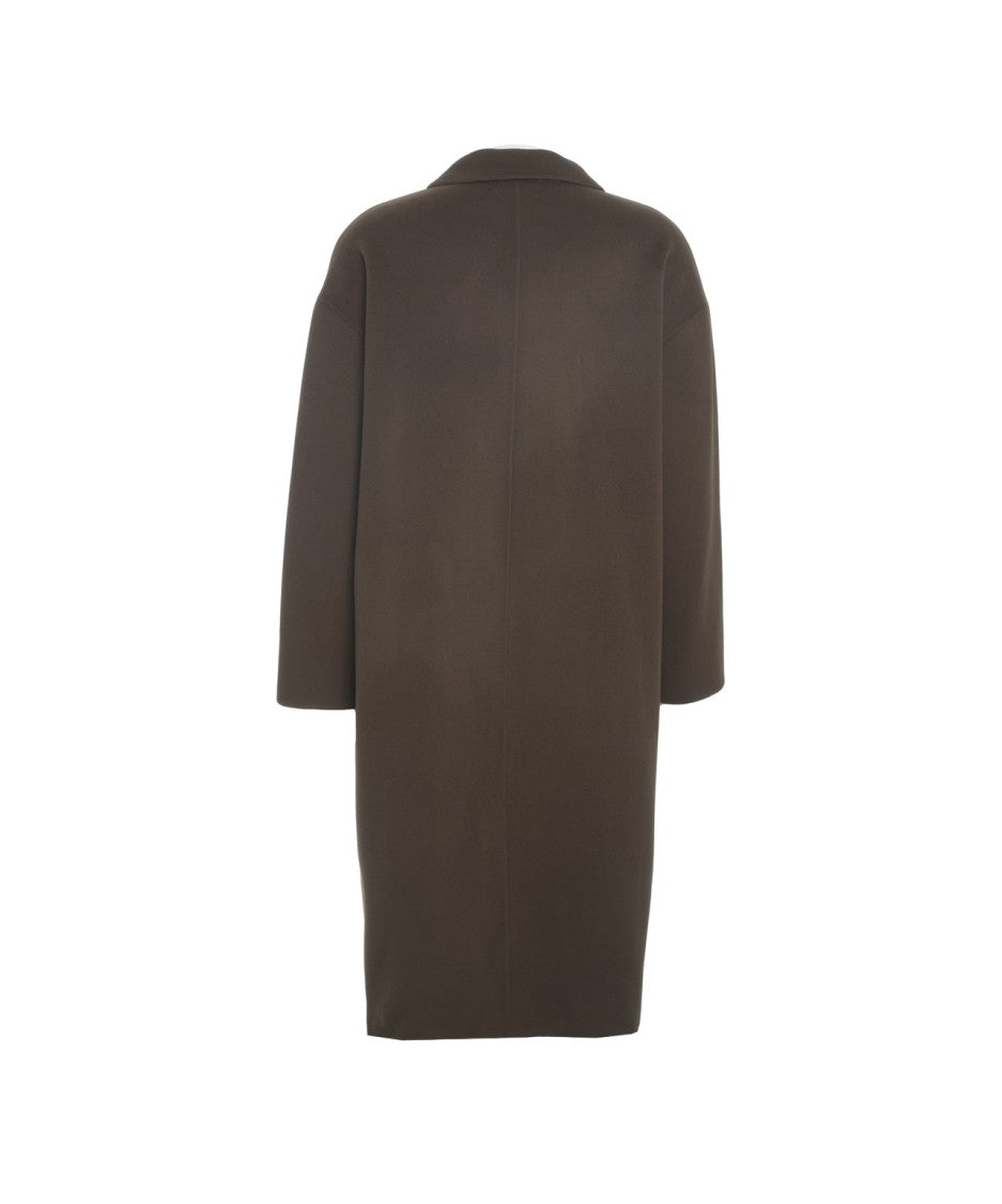 Amaranto Double-Breasted Oversized Wool-Cashmere Blend Coat