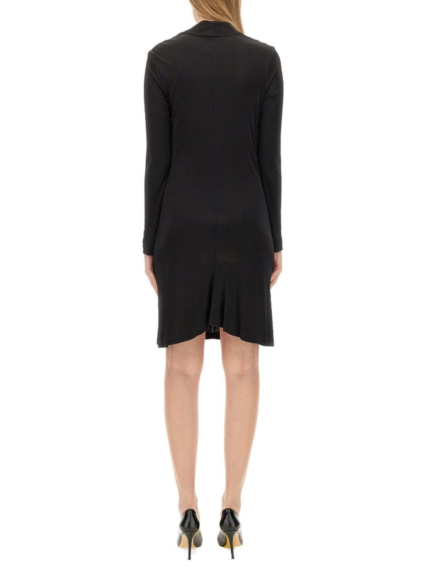 Helmut Lang Slim-Fit Black Jersey Dress