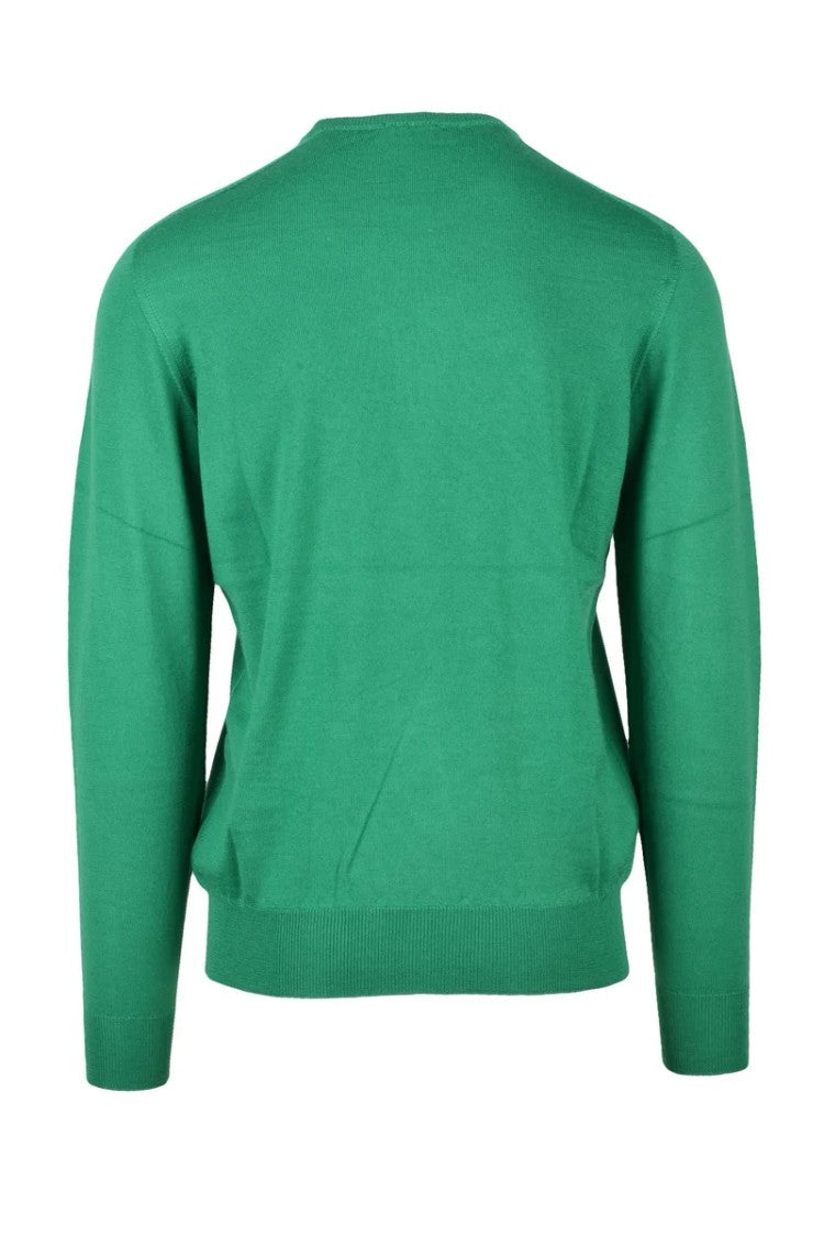 Drumohr Crew Neck Merino Wool Pullover - Green