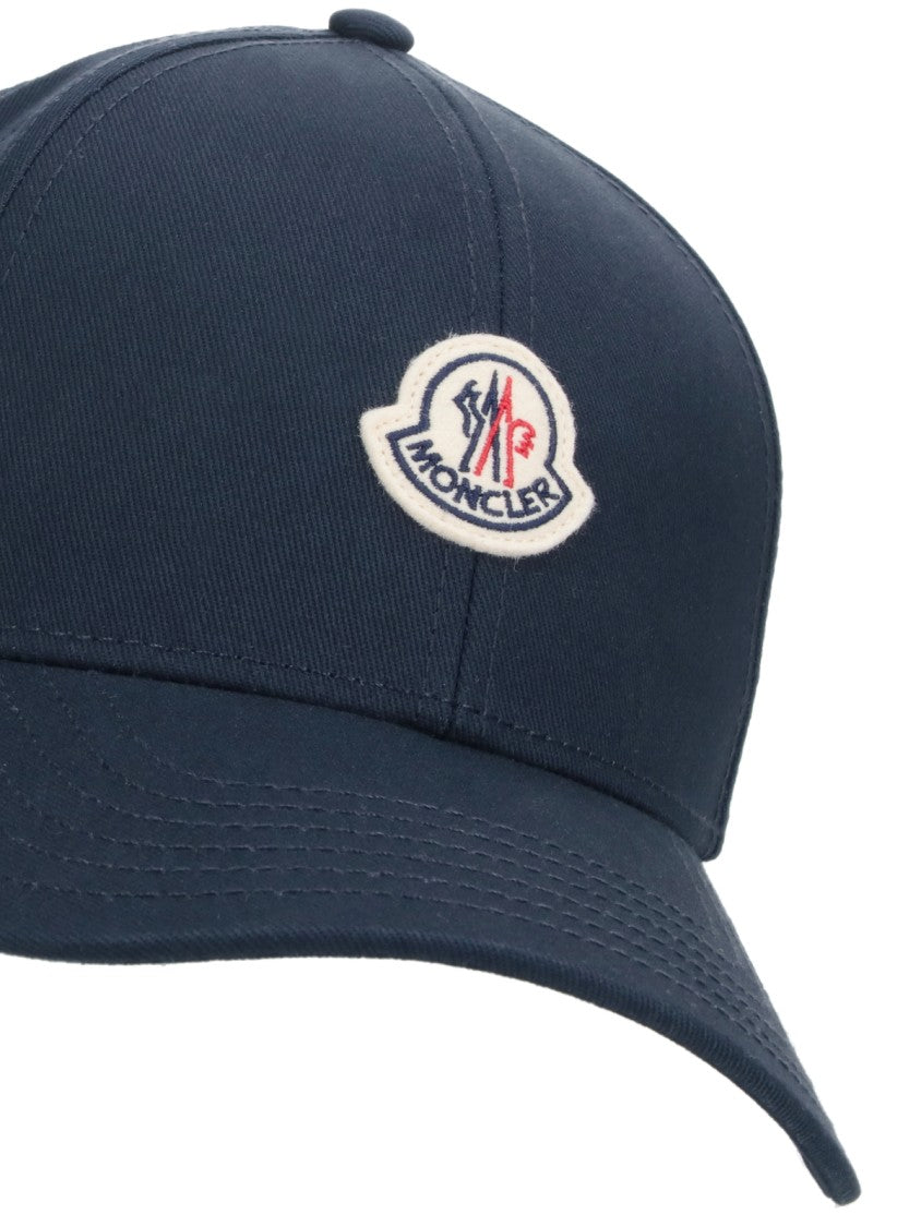 Moncler Black Curved Visor Cotton Baseball Cap