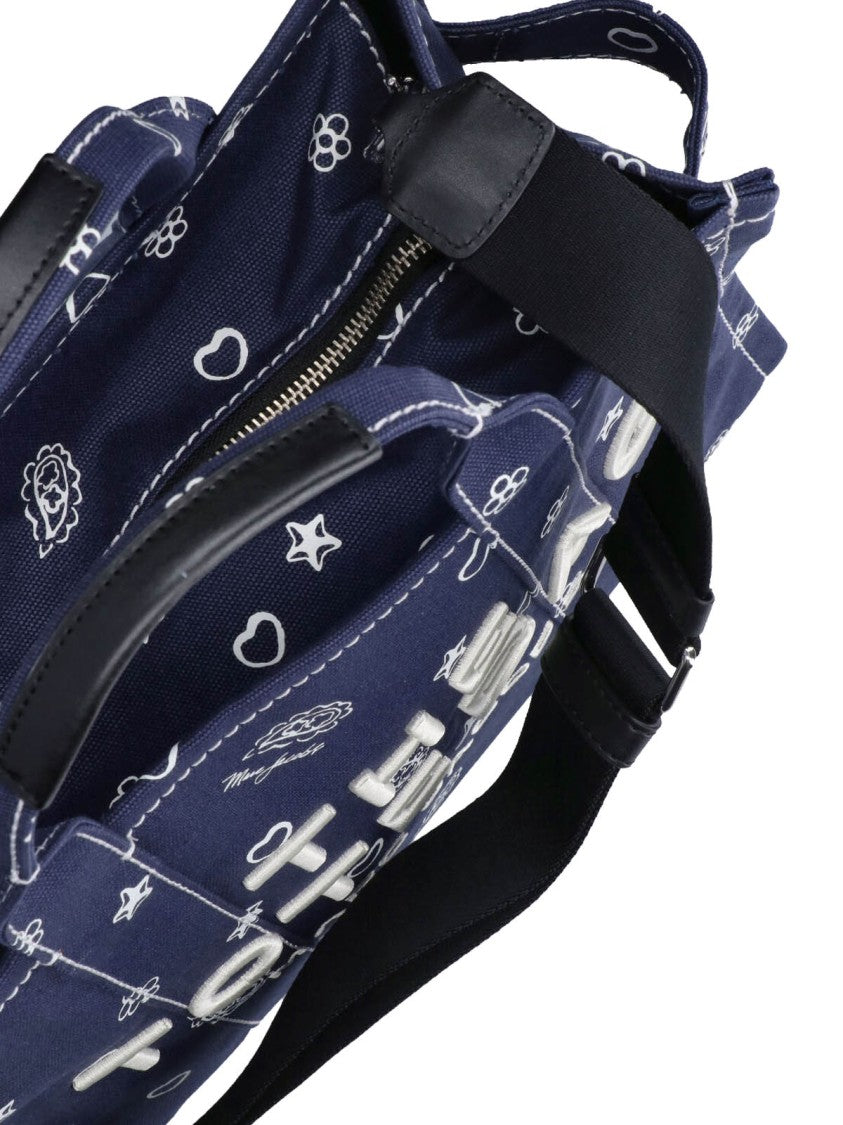 Marc Jacobs Structured Tote Bag With Embroidered Motifs