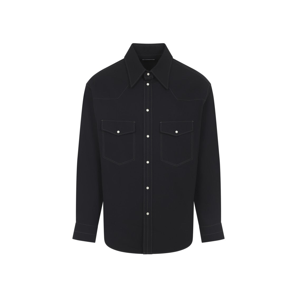 Lemaire Black Cotton Western Shirt