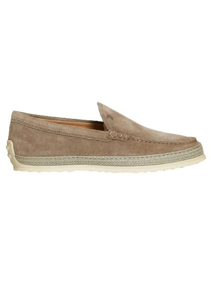 Tod's Beige Suede Moccasins