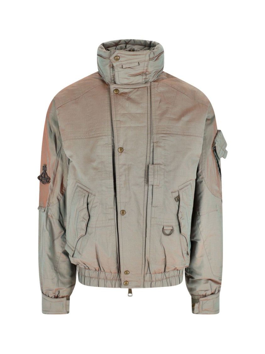 Vivienne Westwood Green Cotton Blend "Nevada" Bomber Jacket
