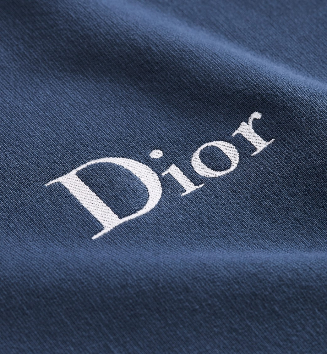 Christian Dior Minimalist Hoodie With Adjustable Drawstring And Embroidered Logo