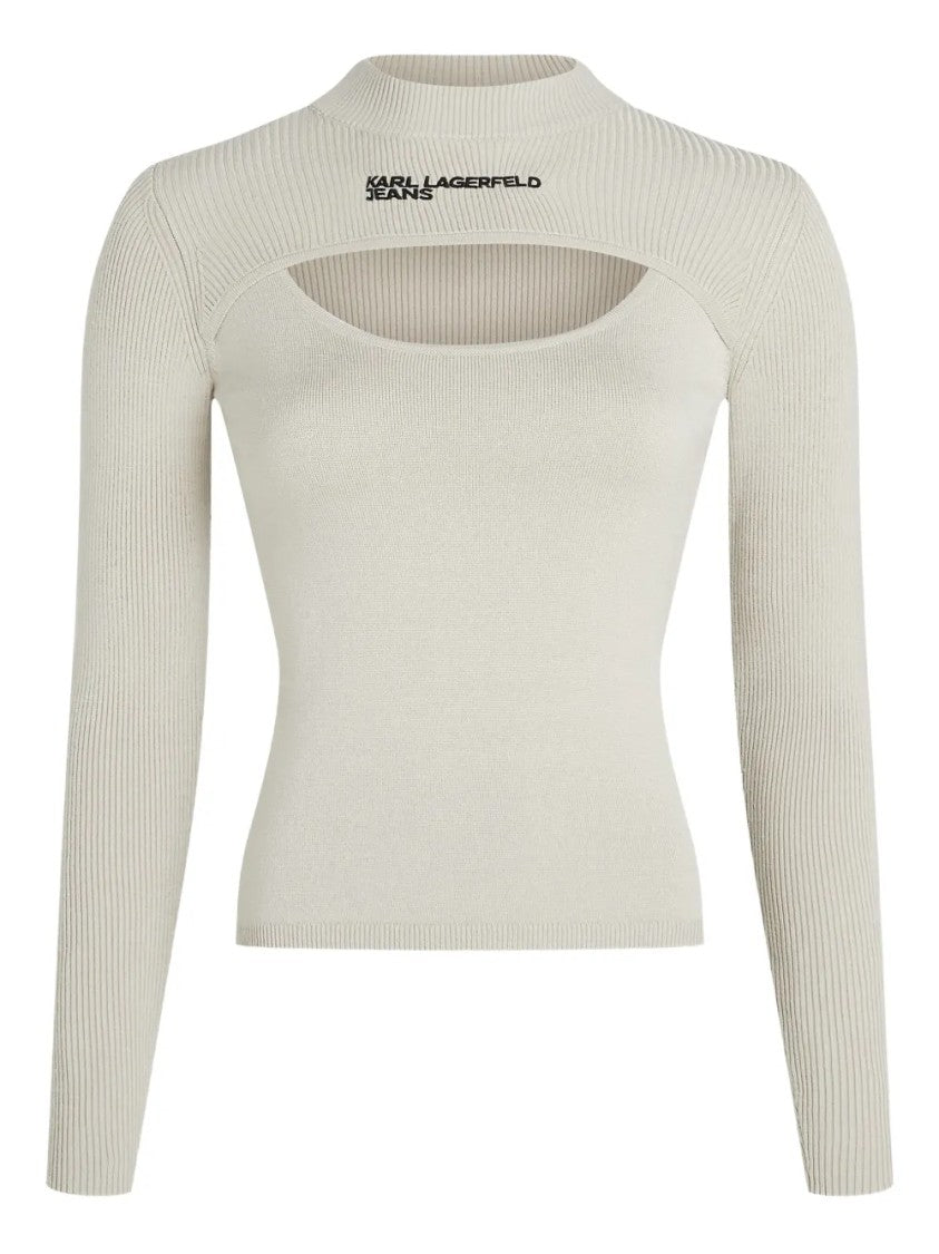Karl Lagerfeld Classic Knit Sweater With Long Sleeves