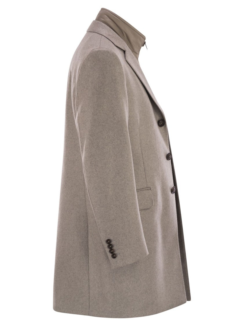 Fay Double Coat In Wool And Cashmere Cloth