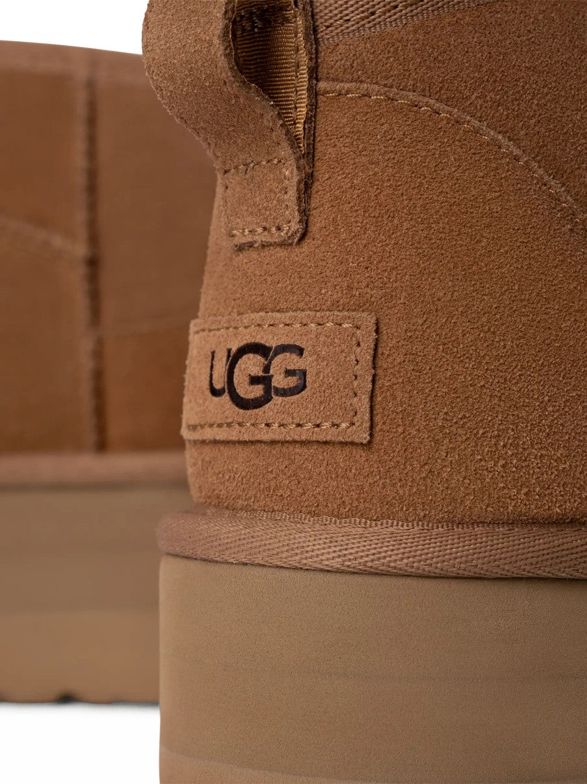 Ugg Suede Leather Ultra Mini Platform Ankle Boots