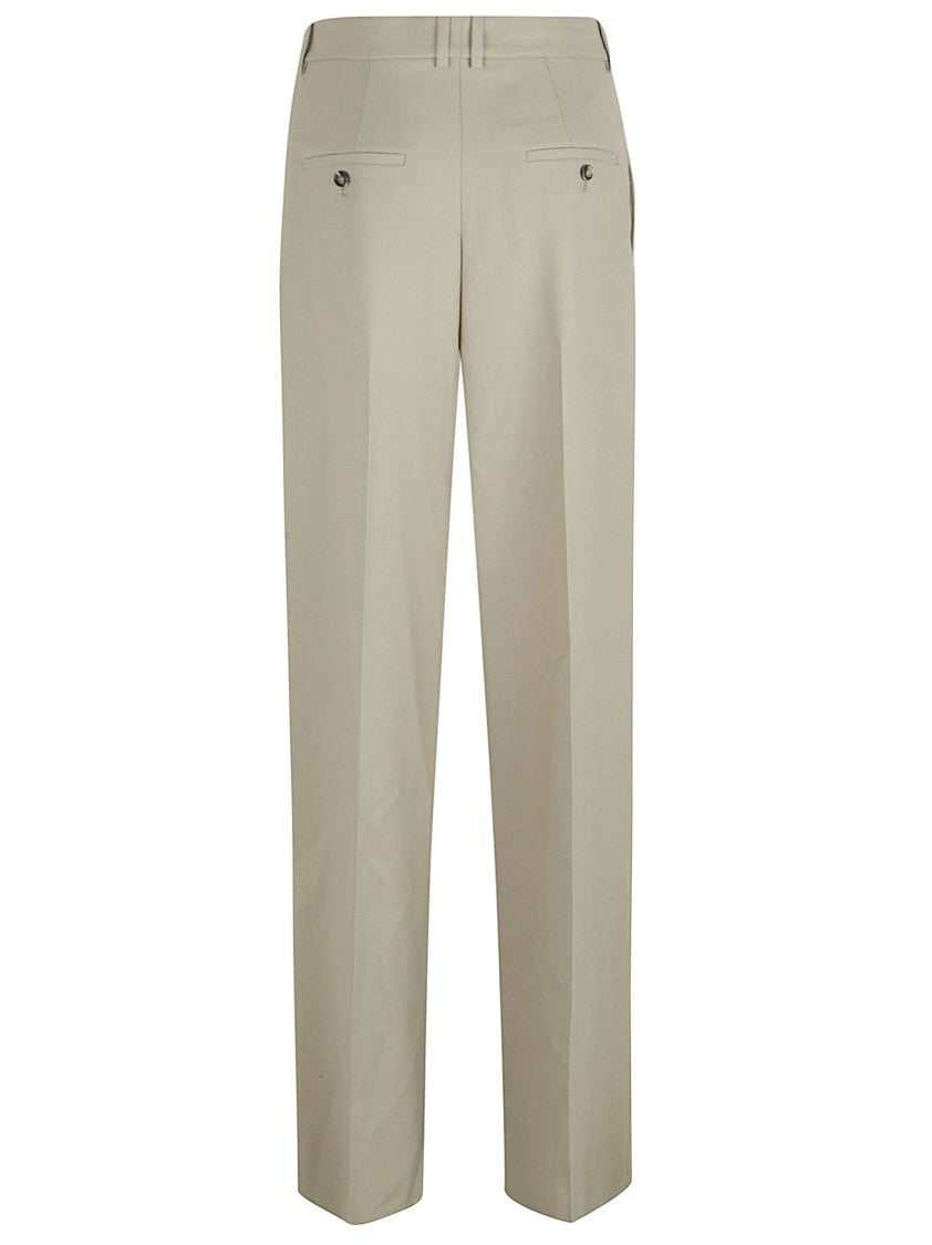 Saint Laurent High-Waisted Tailored Trousers With Pleats And Welt Pockets
