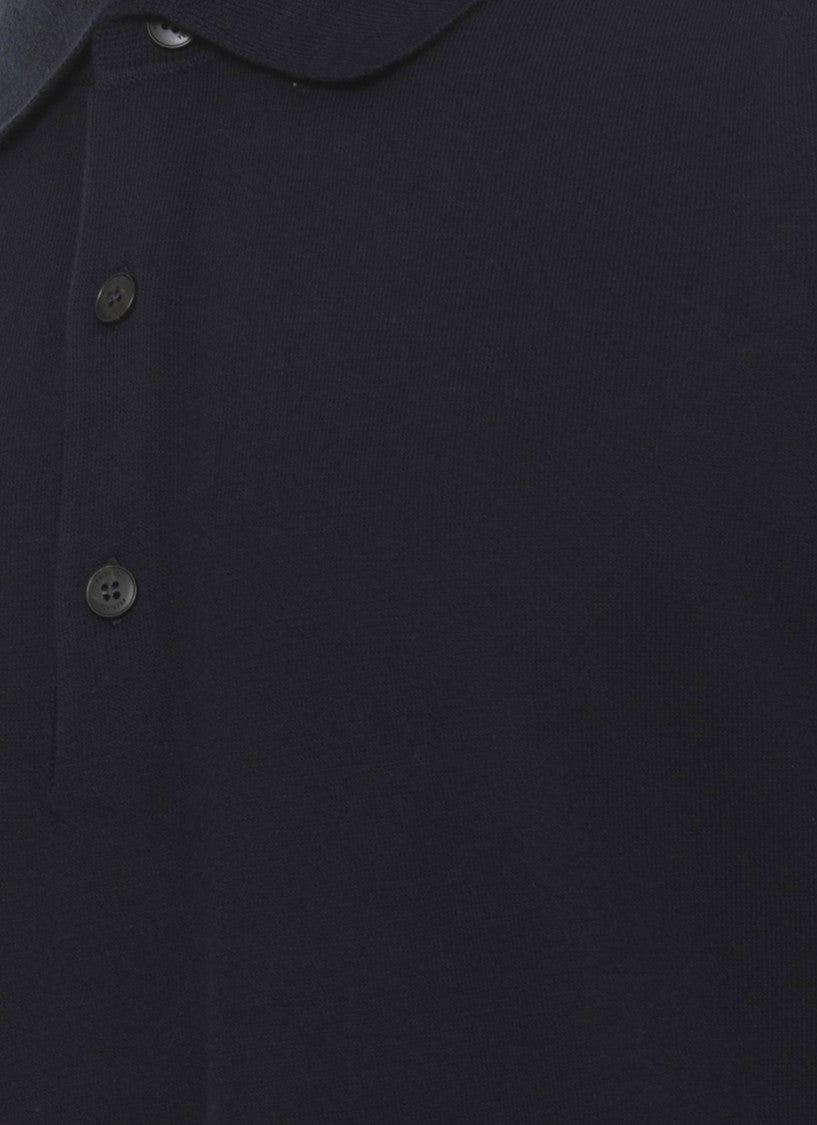 Premiata Blue Cotton Three-Hole Polo Shirt