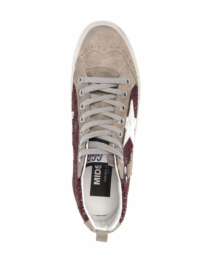 Golden Goose Silk And Nylon Contrast Stitch Sneakers