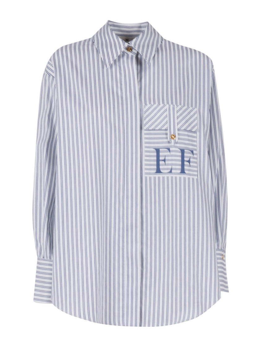 Elisabetta Franchi Classic Striped Button-Down Shirt