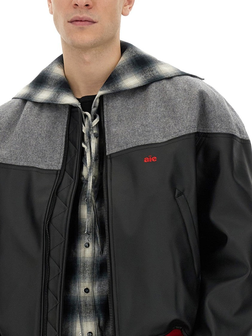Aïe Casual Jacket With Contrasting Wool Upper