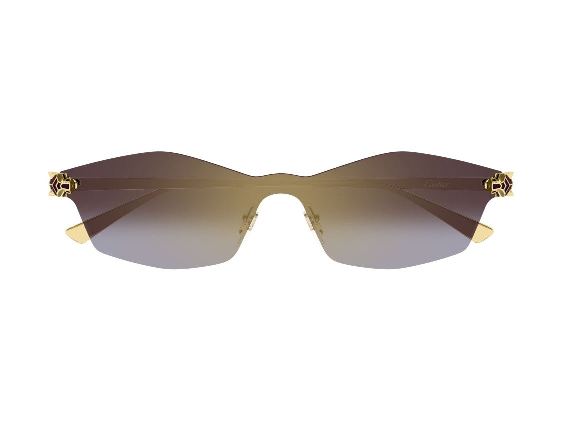 Cartier Gold Ct0678s Rimless Gradient Sunglasses