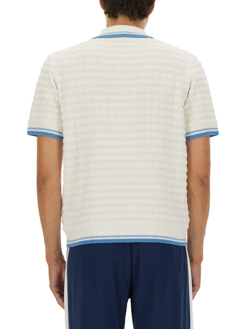 Casablanca Cotton Bouclé Polo Shirt