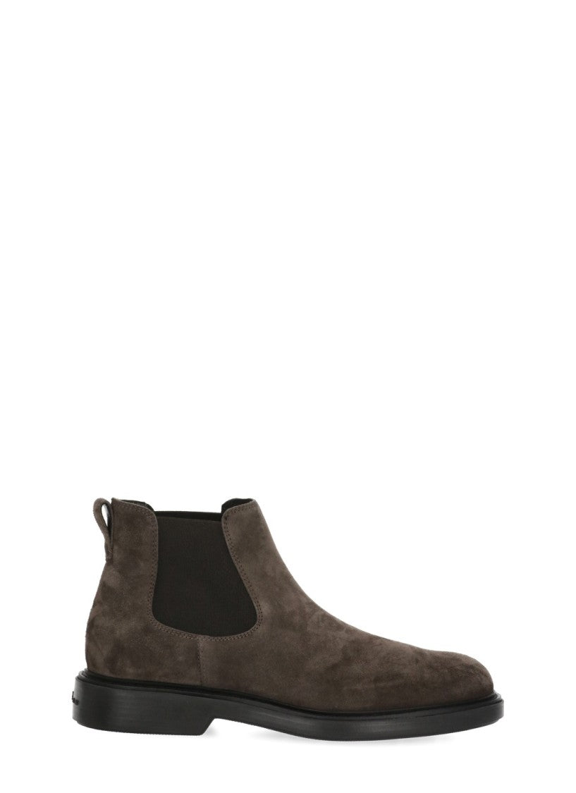 Hogan Brown Suede Slip-On Boots