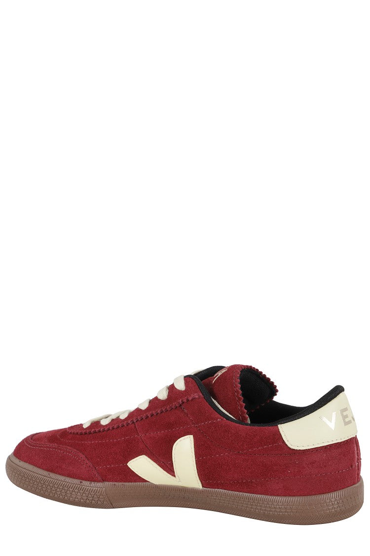 Veja Low-Profile Burgundy Suede Sneakers
