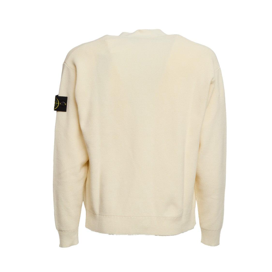 Stone Island Ribbed Cotton Cardigan With Button Closure