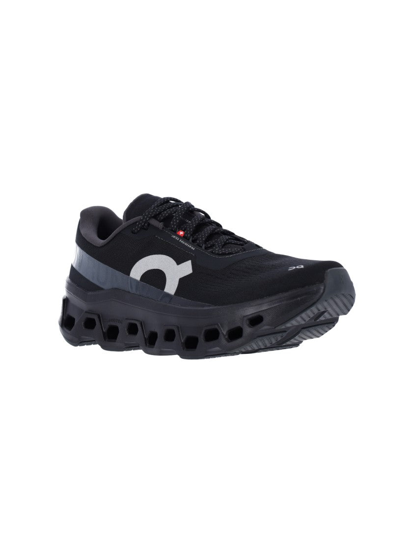 On Black Cloudmonster Fabric Sneakers