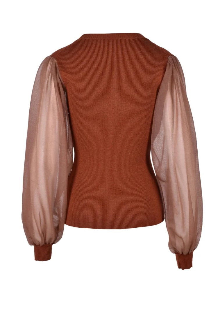 Ulla Johnson Brown Wool Cotton Nylon Polyester Knit's