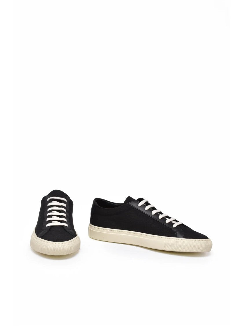 Woman By Common Projects Black Achilles Minimalist Canvas Low-Top Sneakers