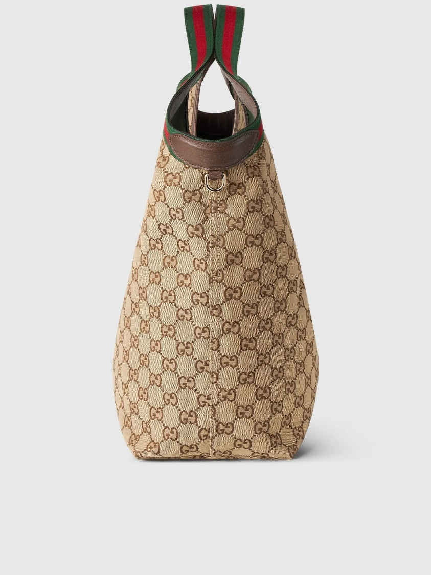 Gucci Giglio Large Beige Canvas Tote