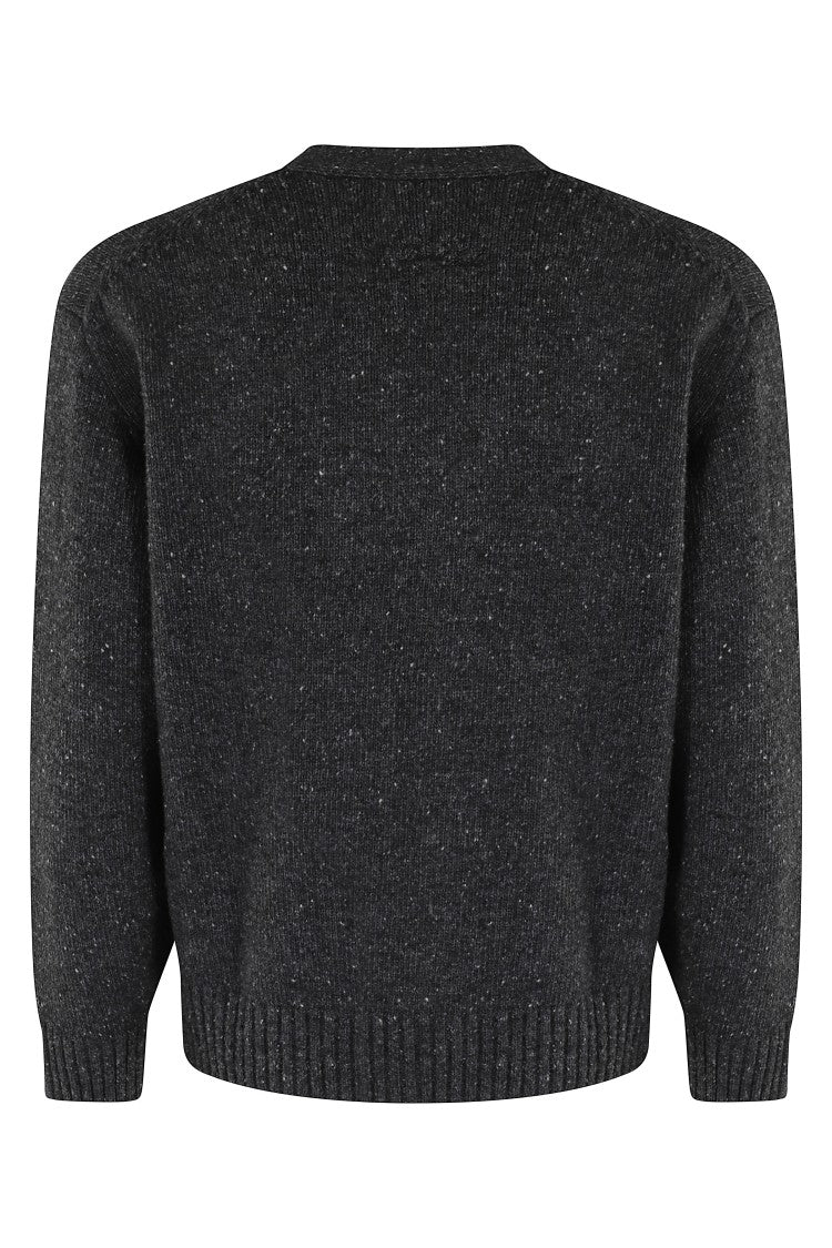 Dunst Charcoal Grey Knit Cardigan With V-Neck