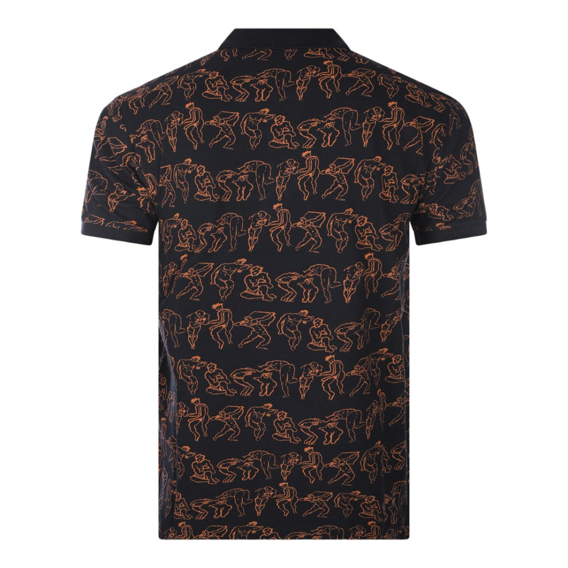 Vivienne Westwood Abstract Line Drawing Polo Shirt With Classic Collar