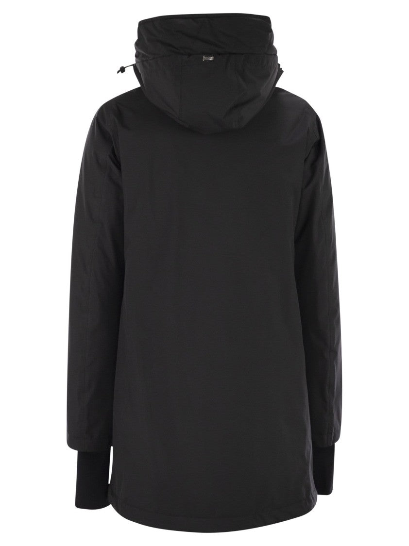 Herno A-Shaped Down Jacket With Hood, 2 Layers