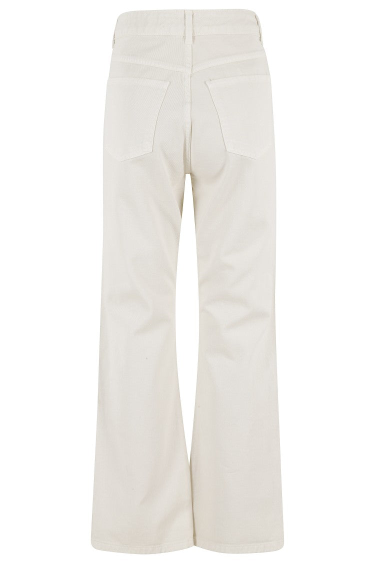 Federica Tosi Sand Trumpet Belt-Loops Cotton Jeans