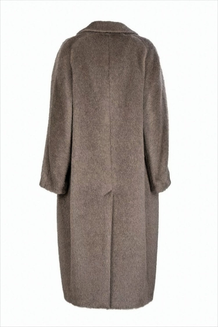 Max Mara Plush Textured Brown Coat
