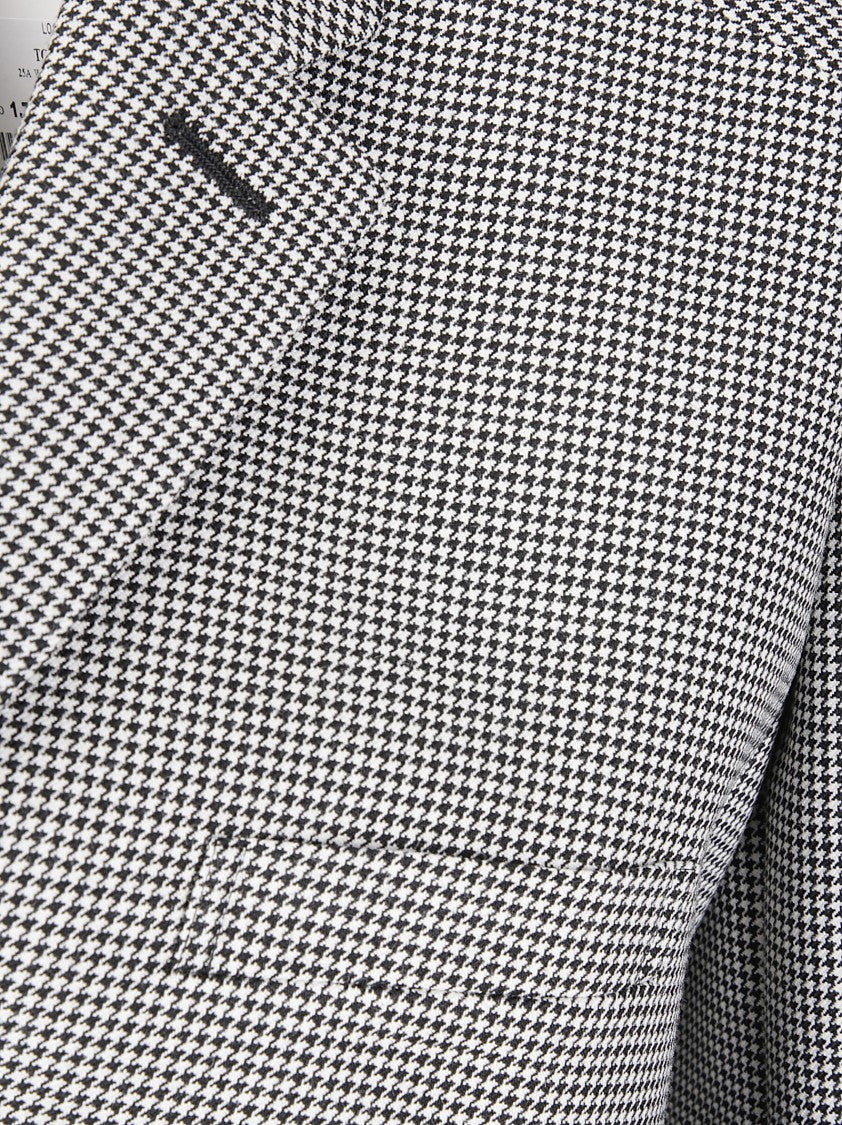 Comme Des Garçons Asymmetric Pied De Poule Blazer With Classic Collar And Distinctive Details