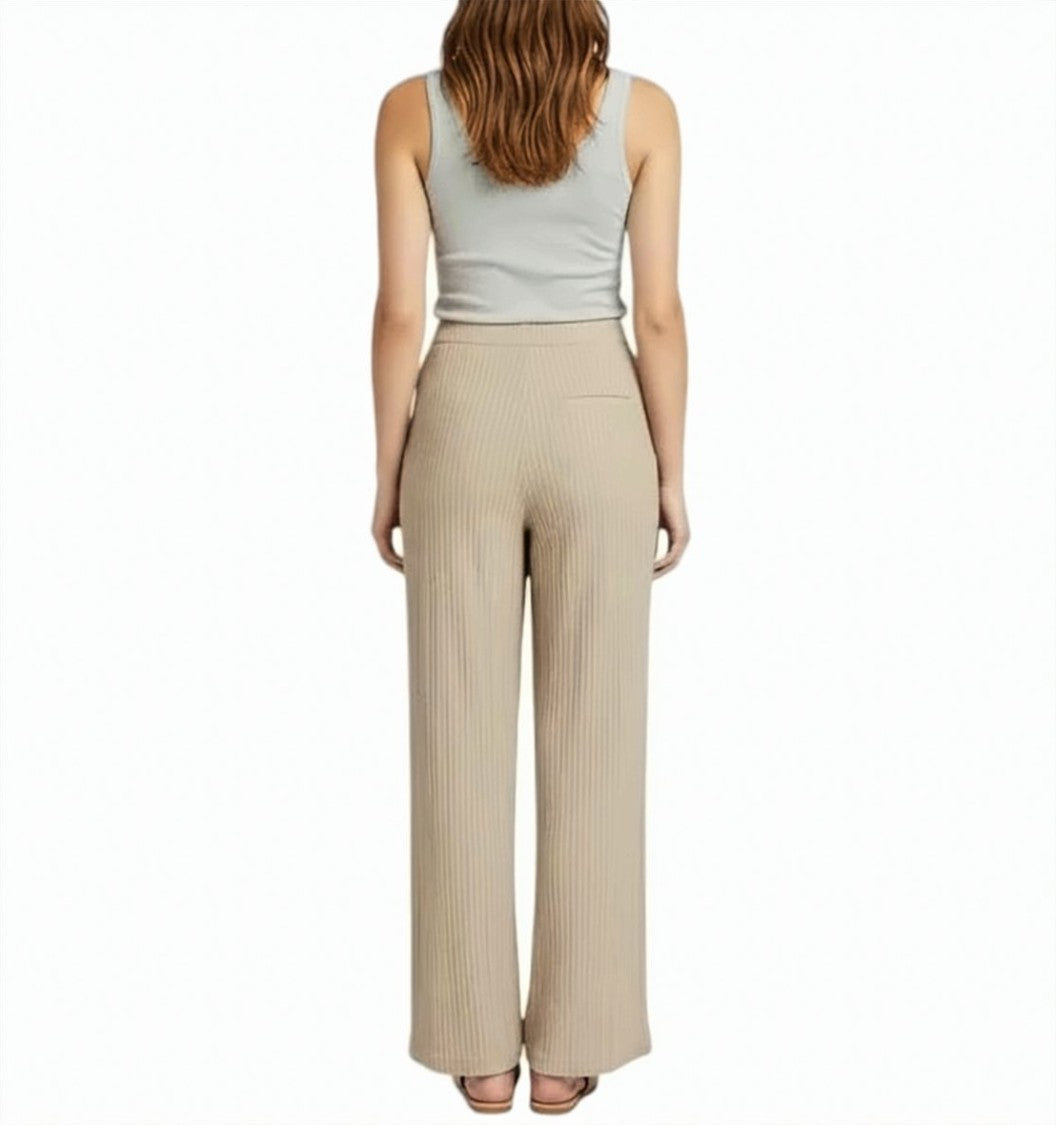 Emporio Armani Lurex Taffeta Textured Wide Leg Pants