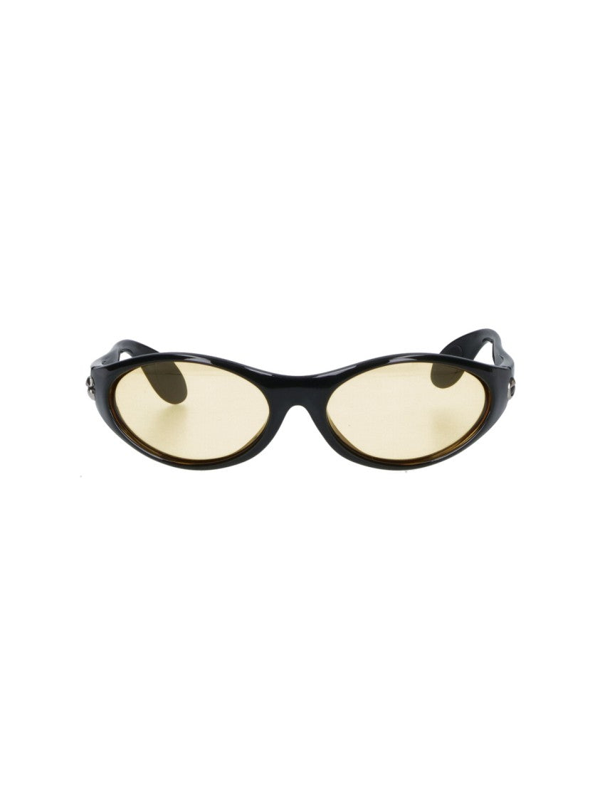 Coperni Sporty Black Acetate Sunglasses With Yellow Lenses