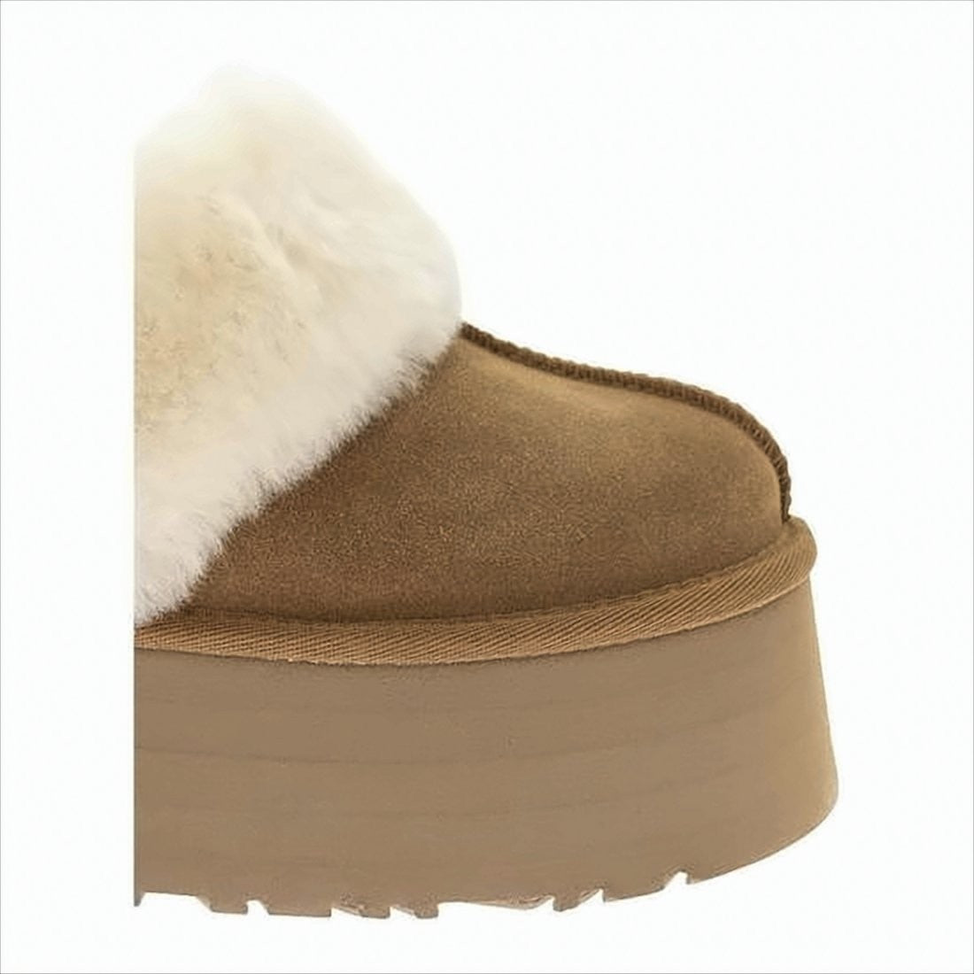 Ugg Chunky Platform Mule Slippers With Plush Lining