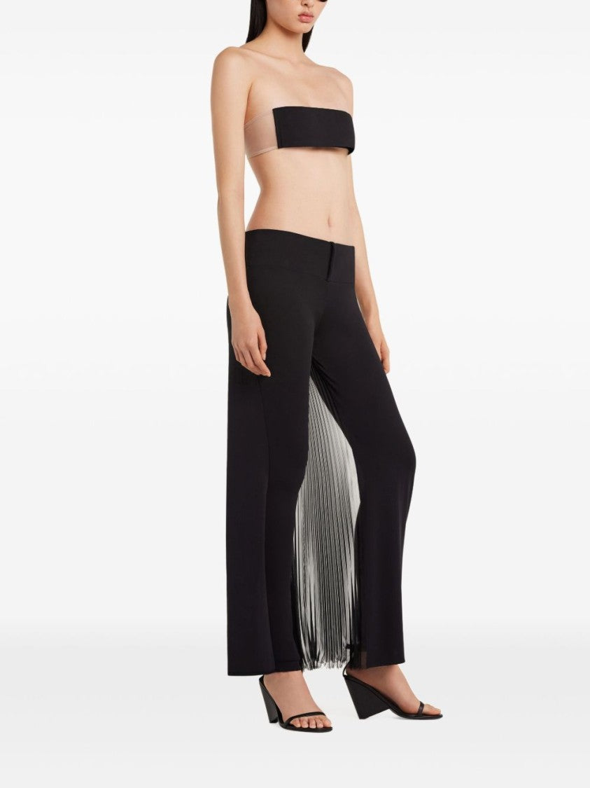 Courrèges Belted Waist Trousers With Pleat Detailing