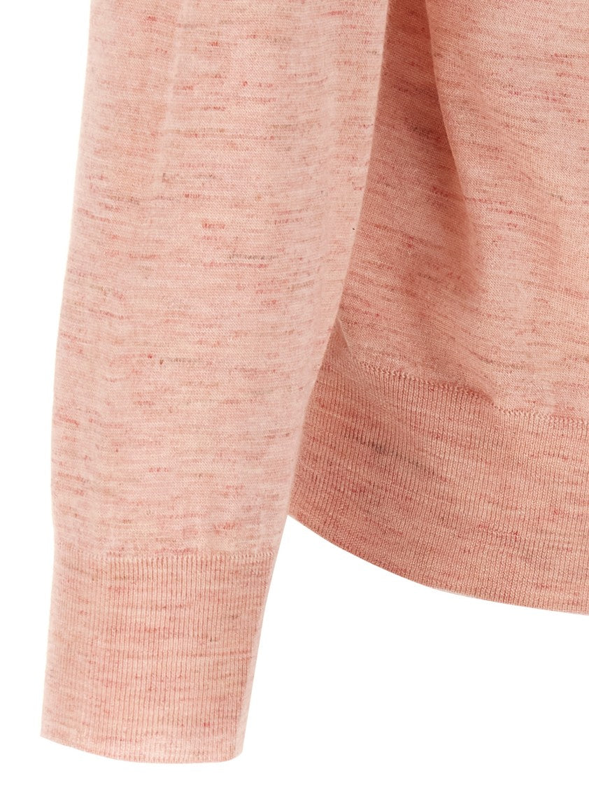 Brunello Cucinelli Melange Effect Cashmere And Silk Blend Sweater