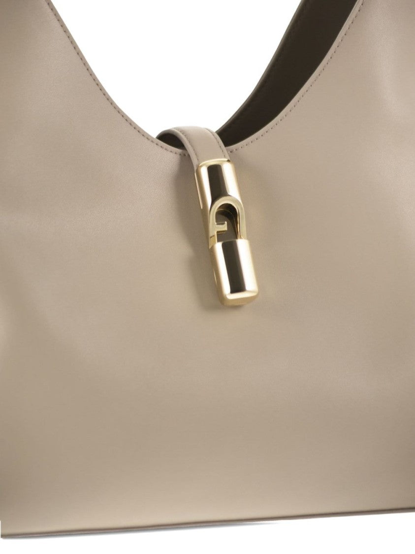 Furla Gold-Tone Clasp Structured Leather Handbag
